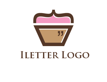 abstract cupcake food logo