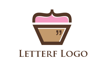 abstract cupcake food logo