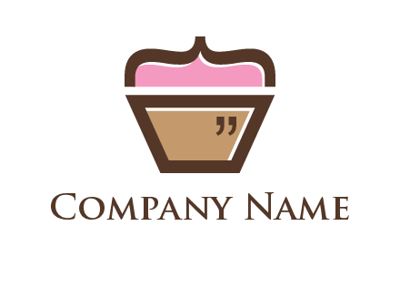 abstract cupcake food logo