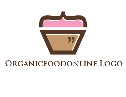 abstract cupcake food logo