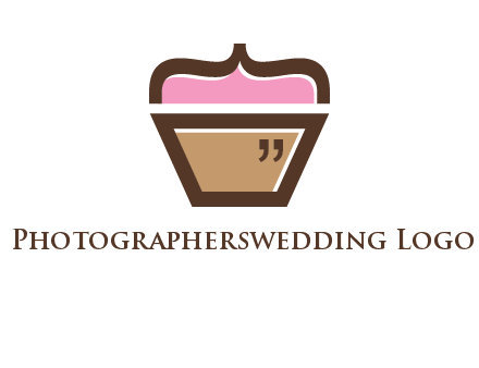 abstract cupcake food logo