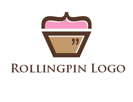 abstract cupcake food logo