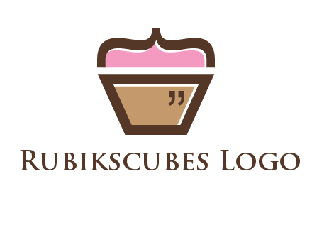 abstract cupcake food logo