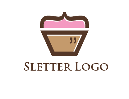 abstract cupcake food logo