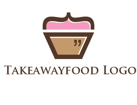 abstract cupcake food logo