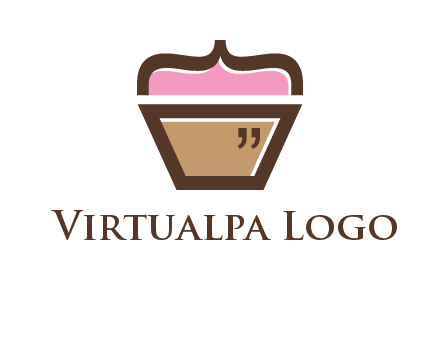 abstract cupcake food logo