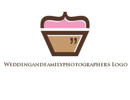 abstract cupcake food logo