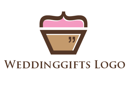 abstract cupcake food logo