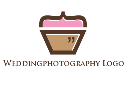 abstract cupcake food logo