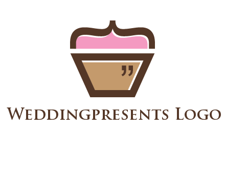 abstract cupcake food logo