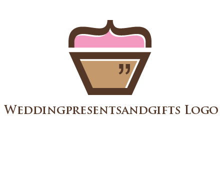 abstract cupcake food logo