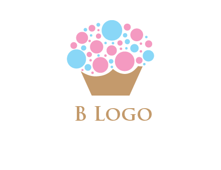 circles forming cupcake food logo