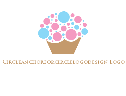 circles forming cupcake food logo