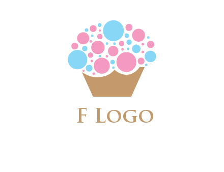 circles forming cupcake food logo