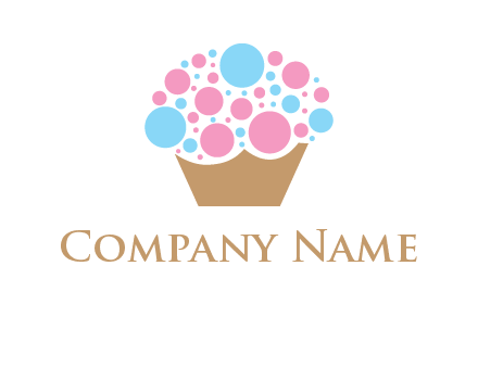 circles forming cupcake food logo