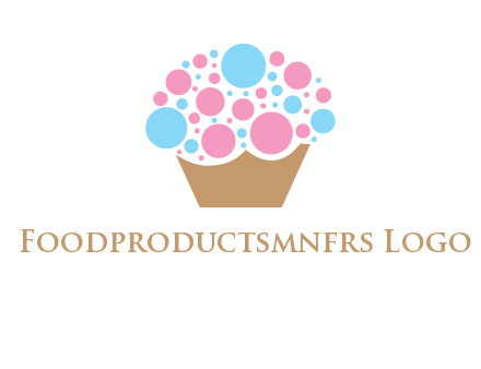 circles forming cupcake food logo