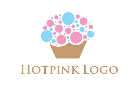 circles forming cupcake food logo