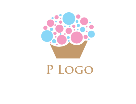 circles forming cupcake food logo