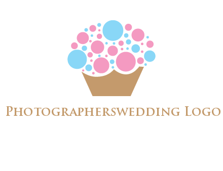 circles forming cupcake food logo