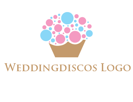 circles forming cupcake food logo