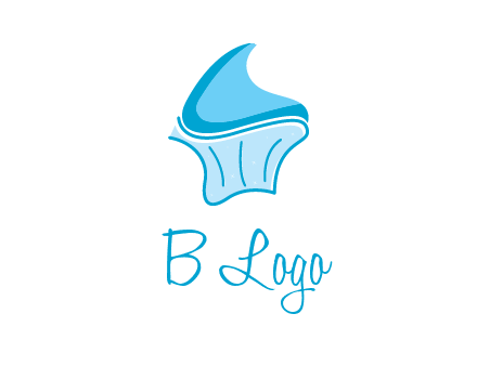 abstract curvy cupcake logo