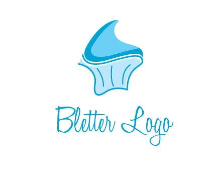 abstract curvy cupcake logo