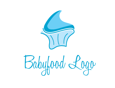 abstract curvy cupcake logo