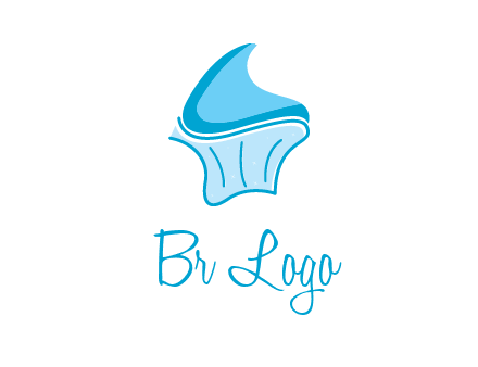 abstract curvy cupcake logo