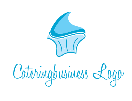 abstract curvy cupcake logo