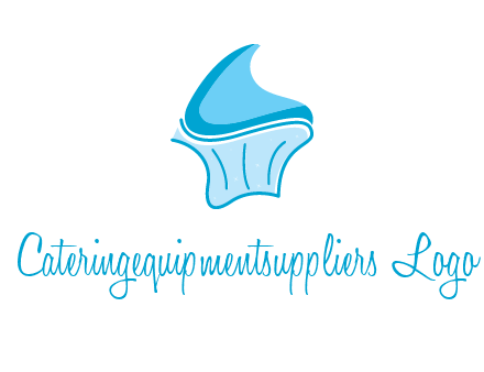 abstract curvy cupcake logo