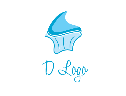 abstract curvy cupcake logo