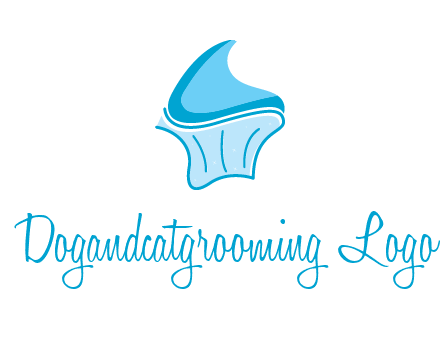 abstract curvy cupcake logo