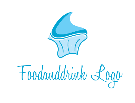 abstract curvy cupcake logo