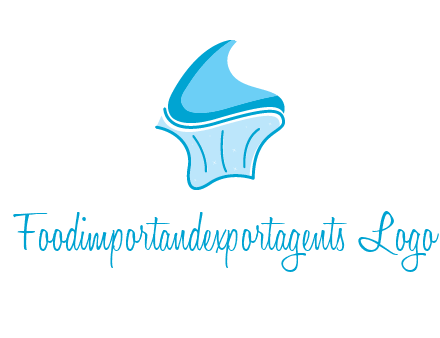 abstract curvy cupcake logo