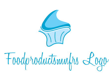 abstract curvy cupcake logo