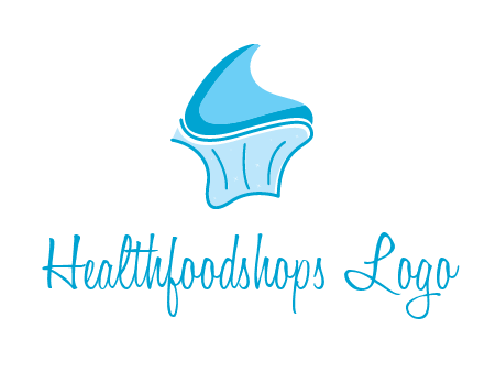 abstract curvy cupcake logo