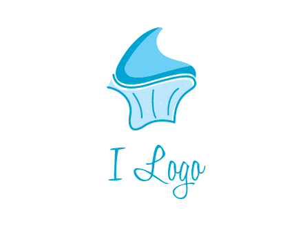 abstract curvy cupcake logo