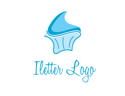 abstract curvy cupcake logo