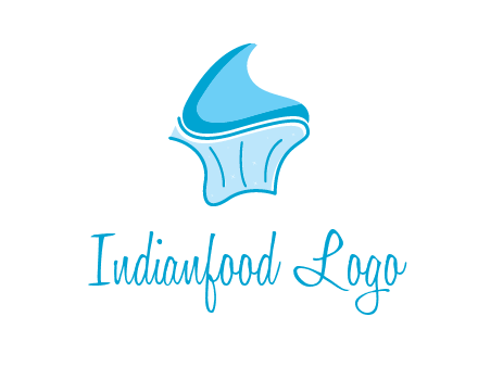 abstract curvy cupcake logo