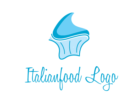 abstract curvy cupcake logo