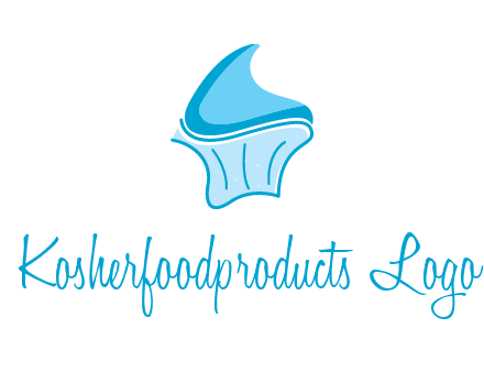 abstract curvy cupcake logo