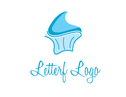 abstract curvy cupcake logo