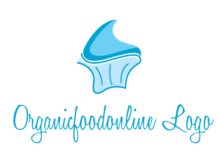 abstract curvy cupcake logo