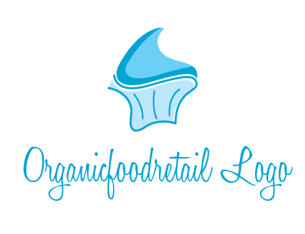 abstract curvy cupcake logo