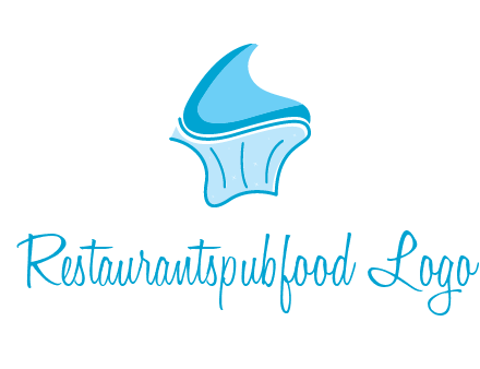 abstract curvy cupcake logo