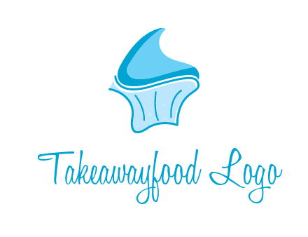 abstract curvy cupcake logo