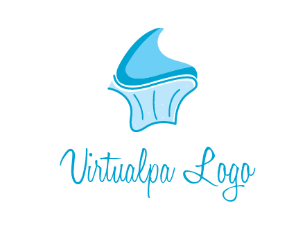 abstract curvy cupcake logo