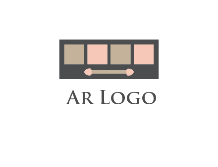 eye shadow palette beauty logo