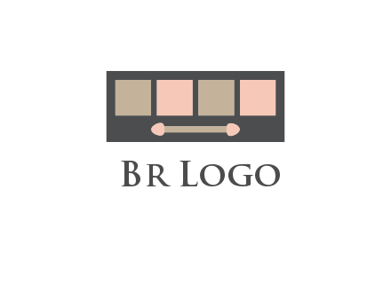 eye shadow palette beauty logo