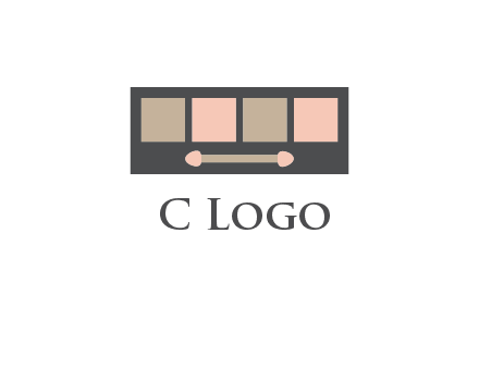 eye shadow palette beauty logo